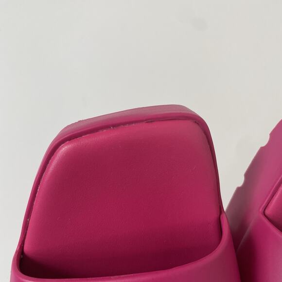 SCHUTZ Women's Mizzy Slip On Chunky Block Heel Sandals Mules Pink 9 Y2K Barbie - Picture 7 of 14